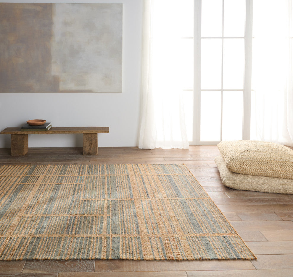 Jaipur Living Ciana Handmade Striped Brown/Blue Area Rug 8'X10'