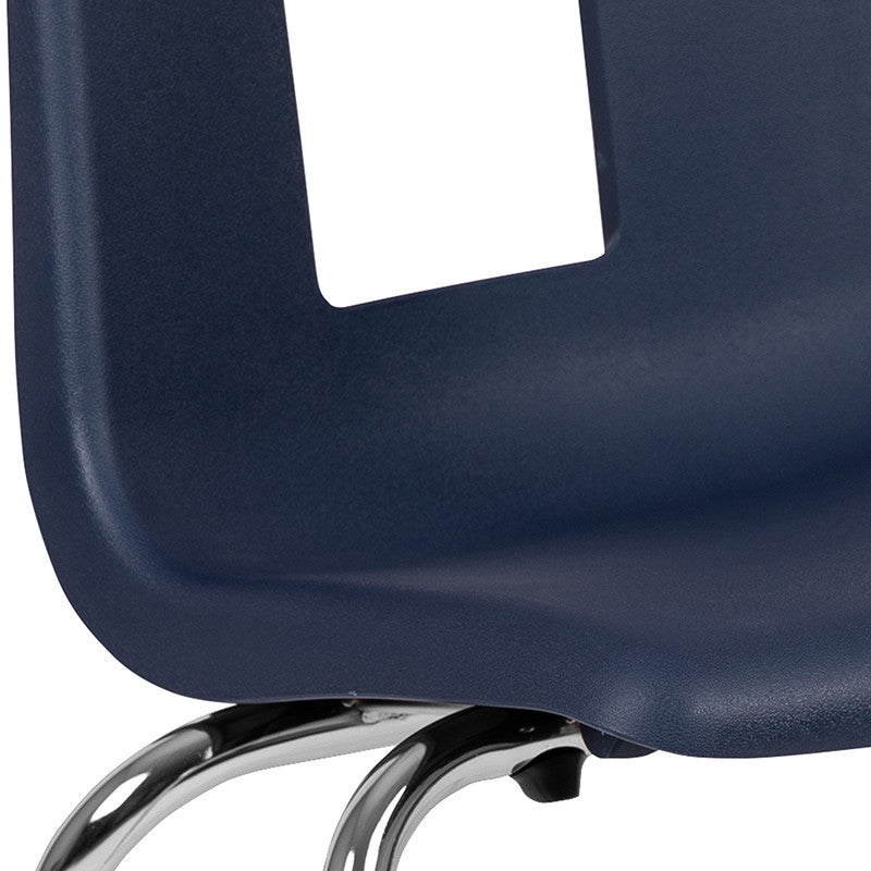 Advantage Student Stack School Chair, 18", Navy