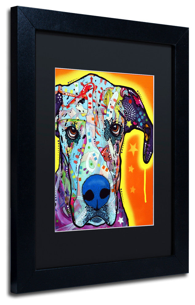 Dean Russo 'Great Dane' Framed Art, 11x14, Black Frame, Black Mat
