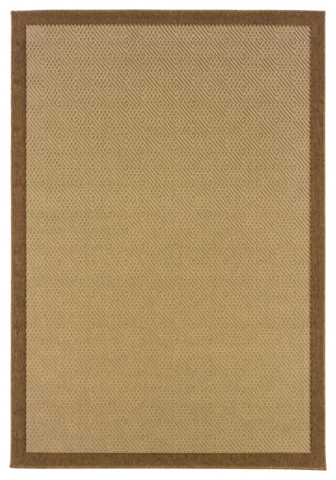 9??13??Beige And Brown Plain Indoor Outdoor Area Rug