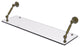 Waverly Place 30" Floating Glass Shelf, Antique Brass