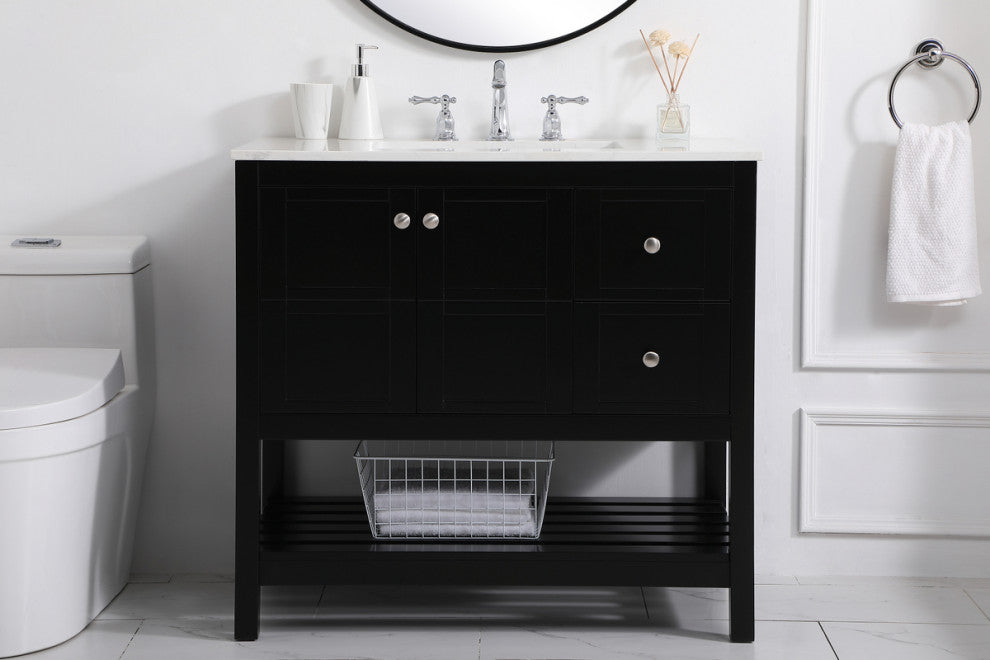 Tucker Black 36" Single Sink Bathroom Vanity