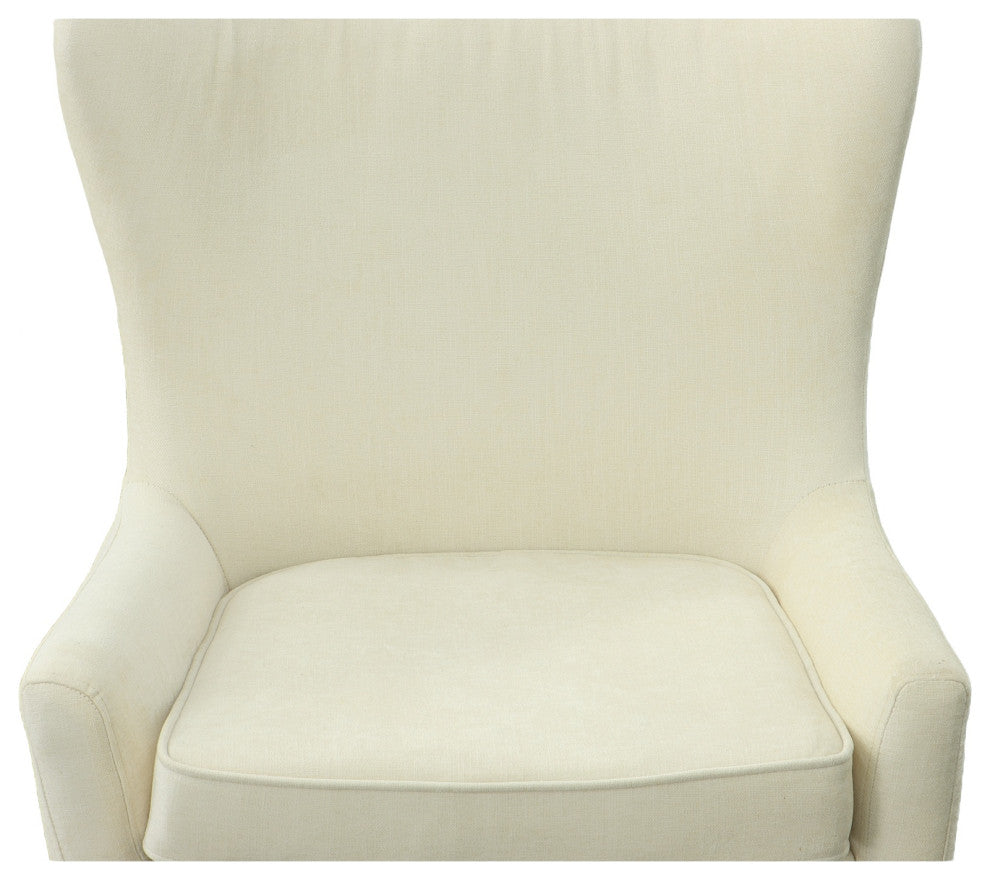 Claudie Wing Back Accent Chair, Beige