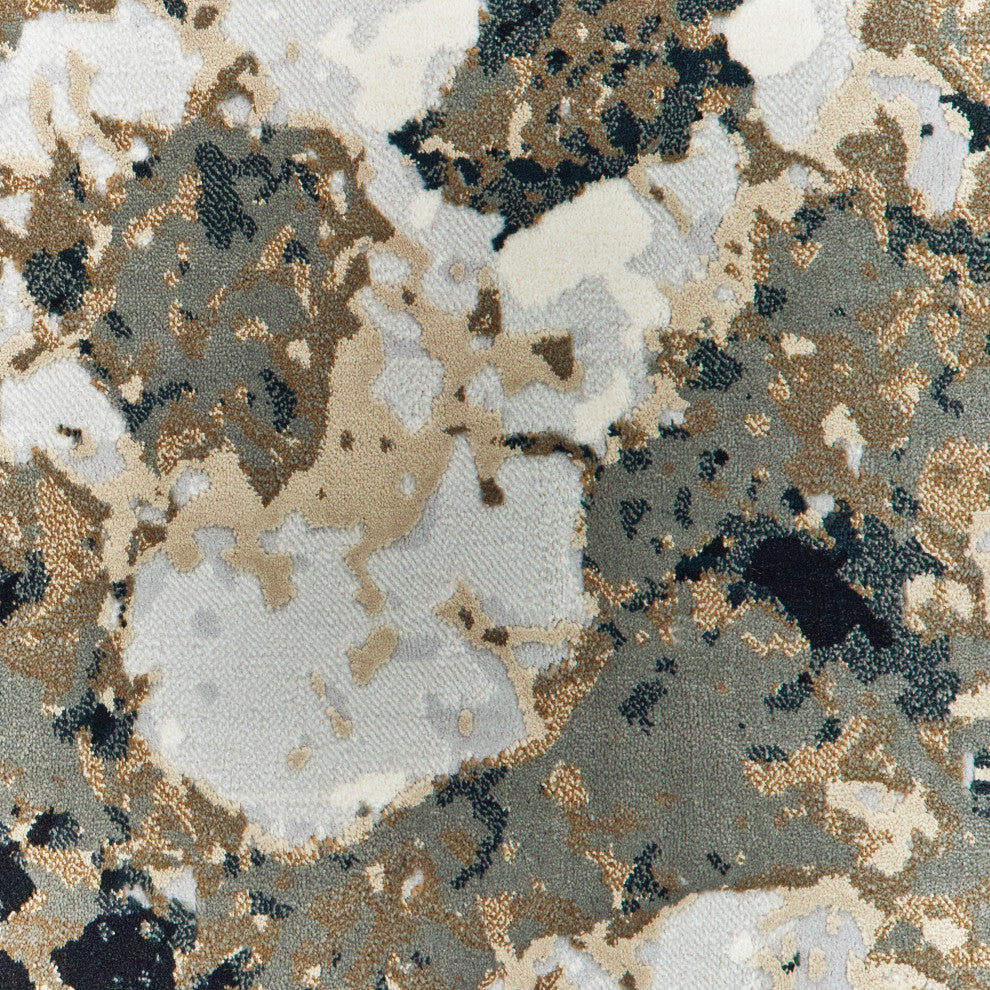 Oriental Weavers Bowen Collection Navy/ Gold Abstract Indoor Area Rug 3'10"X5'5"