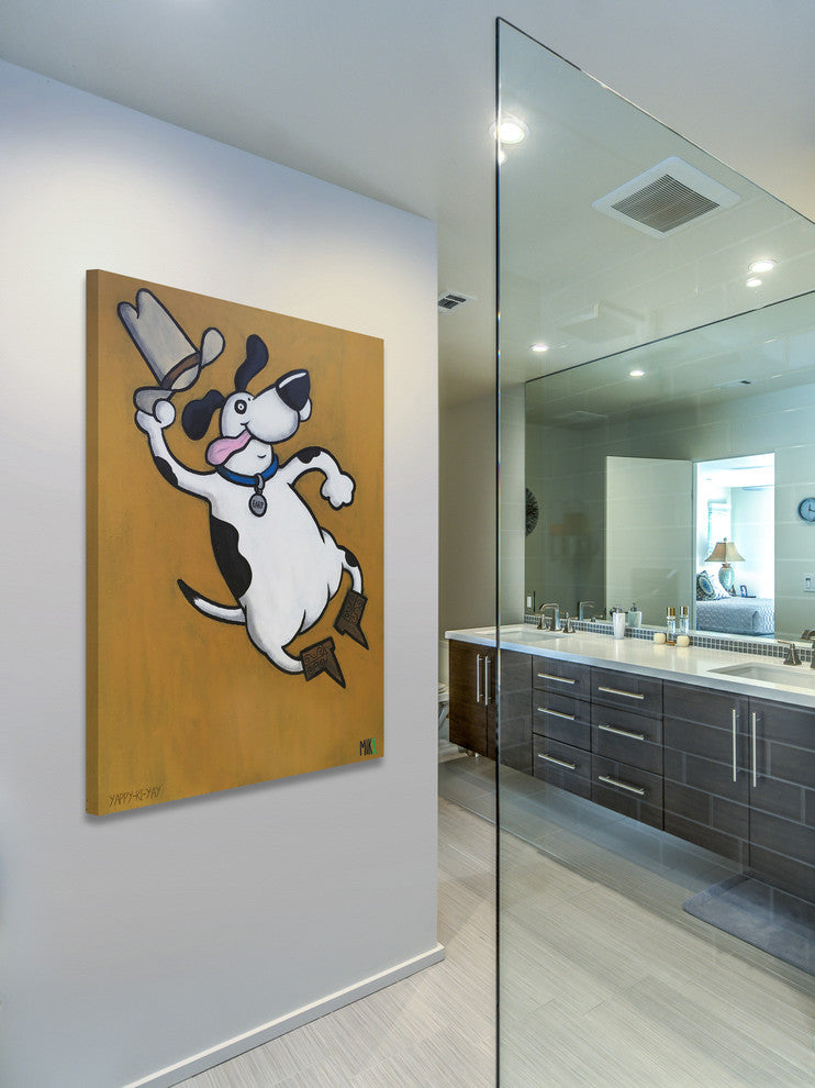Marmont Hill, "Yappi Ki Yay" by Mike Taylor Painting on Wrapped Canvas, 40x60