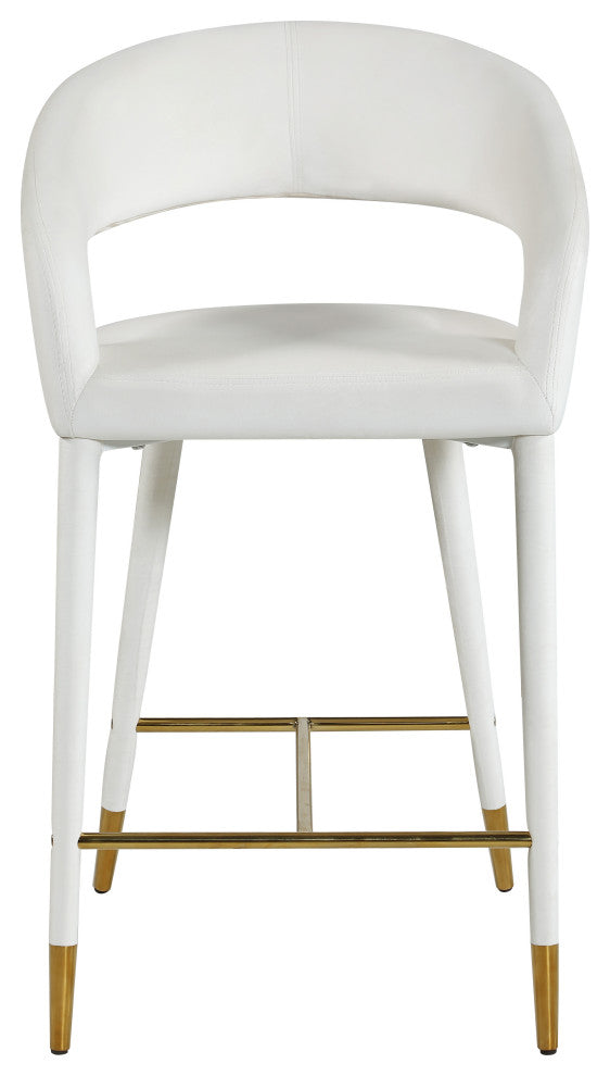 Destiny Counter Stool, Cream, Velvet