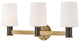 Hinkley Declan Medium Three Light Vanity, Heritage Brass