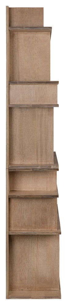 NOIR Furniture - Rashi Bookcase, Washed Walnut - GBCS196WAW