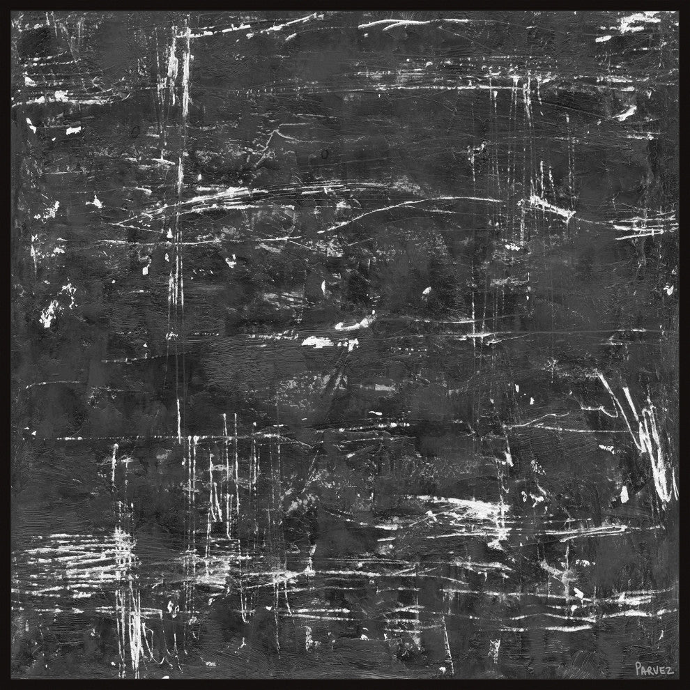 "Rapid Motion" Floater Framed Painting Print on Canvas, 16x16
