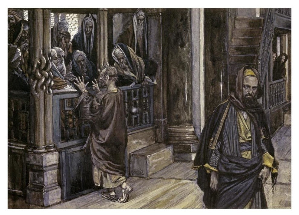 "Judas Goes To The High Priests" Digital Paper Print by James Tissot, 32"x23"