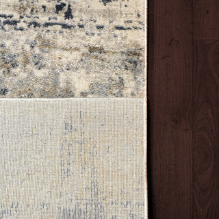 Castilla Gray And Blue Area Rug, 3'11"X5'7"