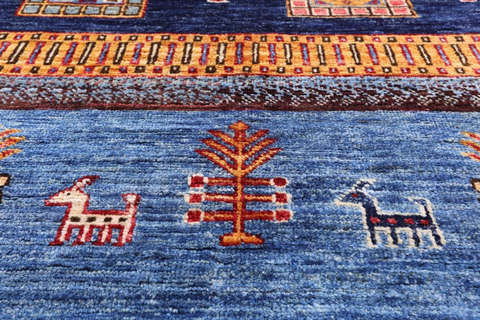 Handmade Tribal Persian Gabbeh Wool Rug 8' 0" X 9' 8" Q8021
