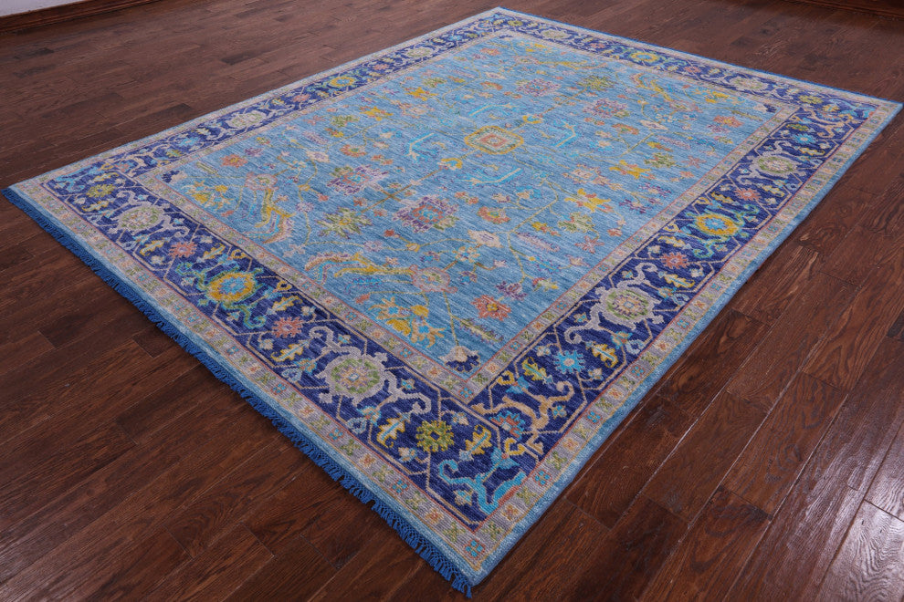 Turkish Oushak Handmade Wool Rug 8' 0" X 10' 2" - Q15604