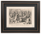 Framed Patrick Henry's "Give Me Liberty, or Give Me Death" by Currier and Ives