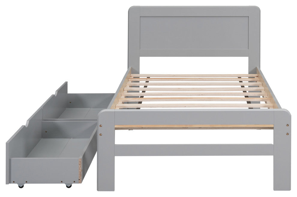 Gewnee Modern Design Twin Size Platform Bed Frame