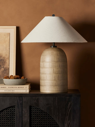 Brynner Table Lamp- Etched Silver