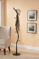 Odon 8-Hook Metal Coatrack With Walnut Hooks, Black