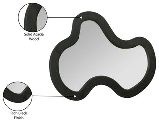 Oblique Mirror, Black, 28" X 38"