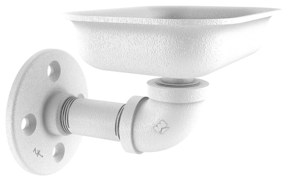 Pipeline Wall Mounted Soap Dish, Matte White