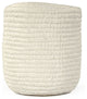 White Cross Weave Vase Small