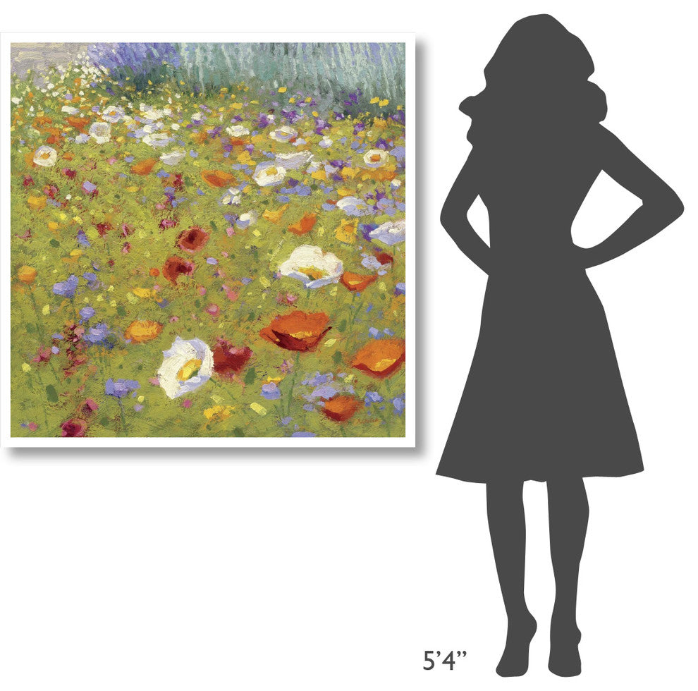 "Champ de Fleur II" Digital Paper Print by Shirley Novak, 42"x42"
