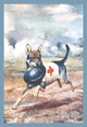 Red Cross Dog - Gallery Wrapped Canvas Art 28" x 42"