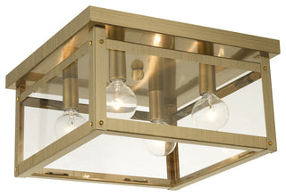 Antique Brass Rustic, Modern Farmhouse, Industrial, Nautical Flush Mount