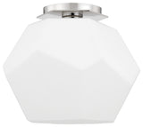 Tring 1-Light Flush Mount, Polished Nickel
