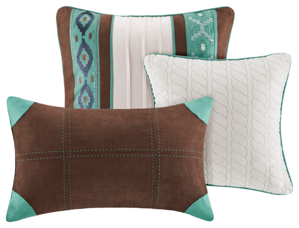 Madison Park Malone 7 Piece Comforter Set in Blue