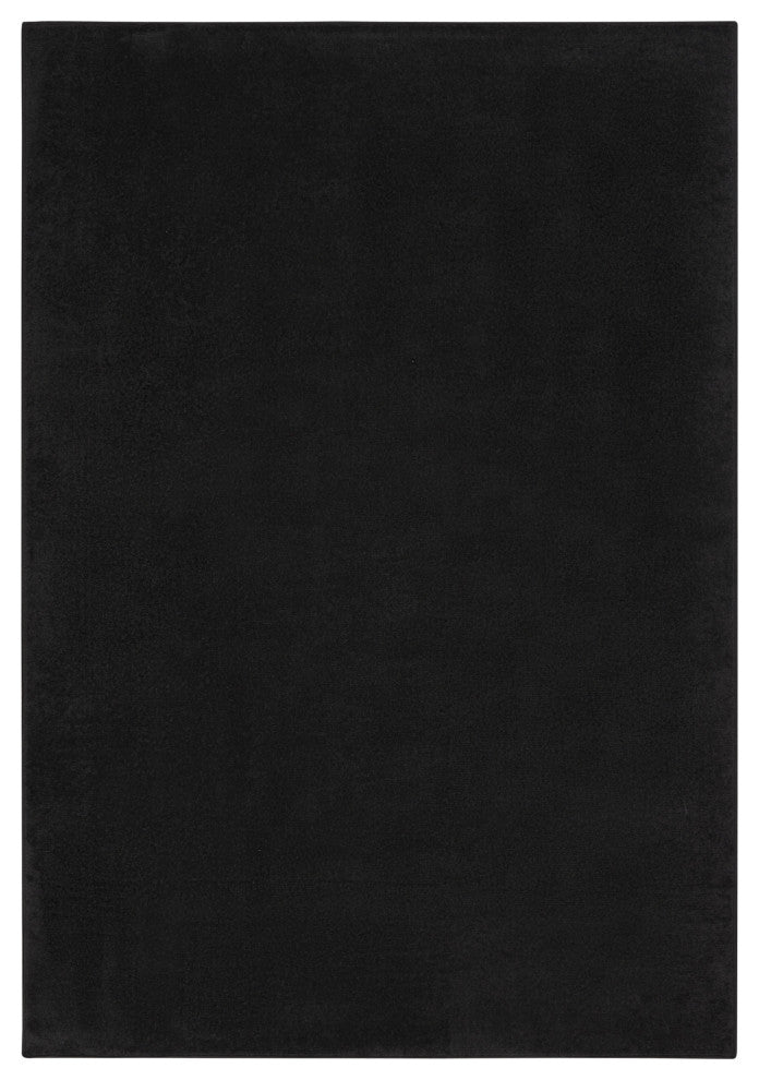 5' X 7' Black Stain Resistant Indoor Outdoor Area Rug