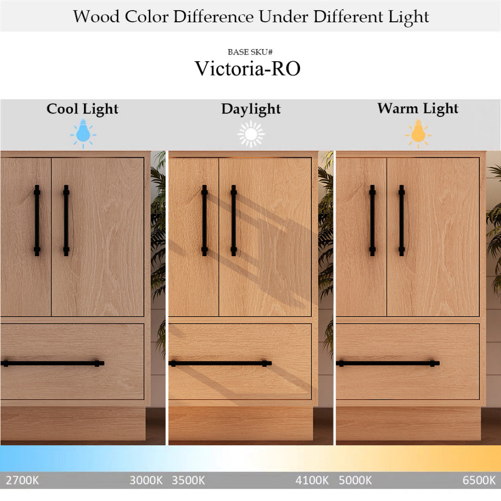 Victoria 42" Solid Wood Bath Vanity, Overhead Cabinet, Red Oak