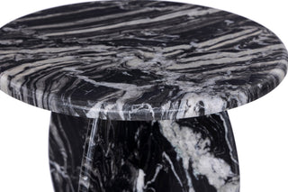 Formentera Marble Coffee Table, Black, End Table
