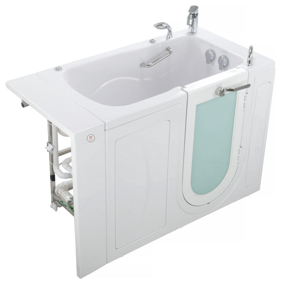 Ella Monaco 32"x52" Acrylic Walk-In-Bathtub, Outswing Door, 2 Piece Faucet