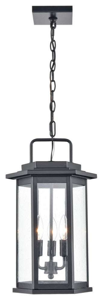 Millennium Ellis  3-LT Outdoor Hanging Lantern 2687-PBK - Powder Coat Black