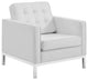 Loft Tufted Upholstered Faux Leather Armchair