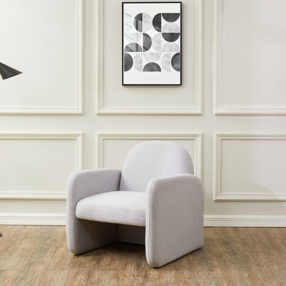 Safavieh Couture Patsy Chiclet Accent Chair, Light Grey