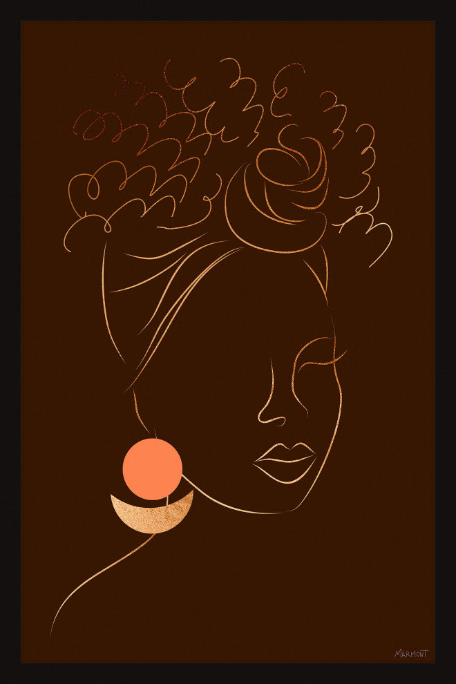 "Messy and Curly" Framed Painting Print, 24x36