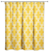 Moroccan Tile Shower Curtain, Yellow