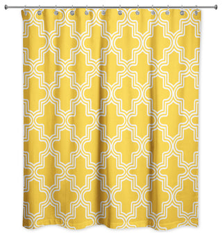 Moroccan Tile Shower Curtain, Yellow