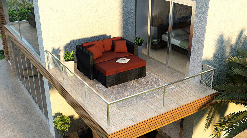 Urbana Day Lounger, Canvas Henna