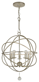 Solaris 5-Light Mini Chandelier, Olde Silver