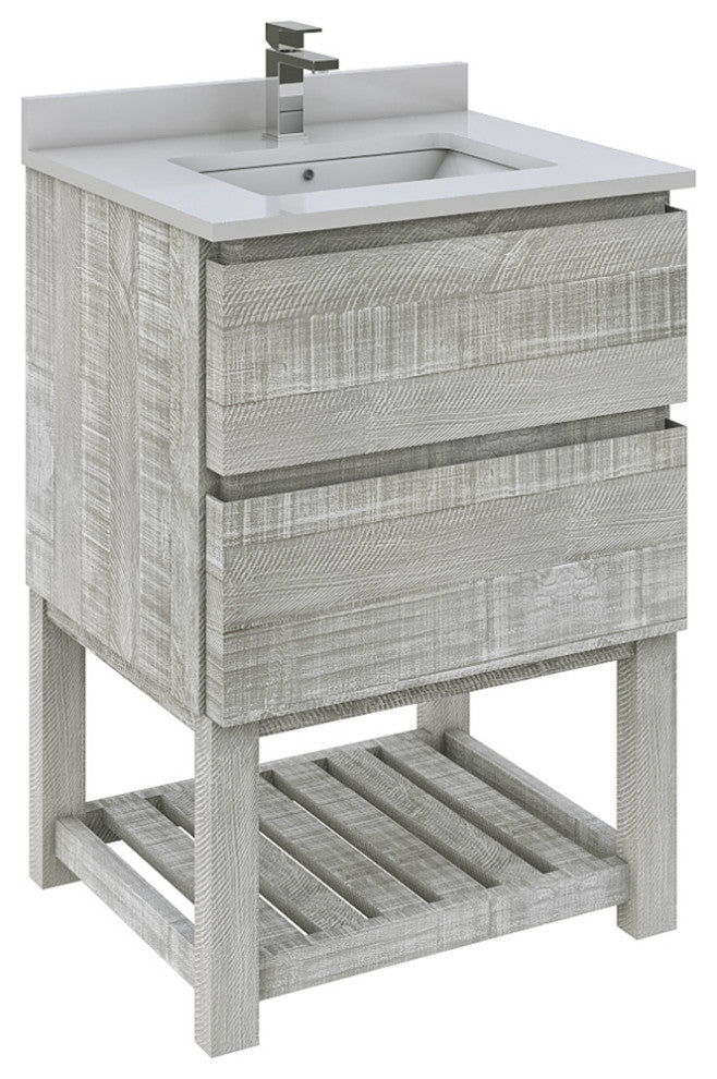 Fresca Formosa Floor Standing Open Bottom Modern Bathroom Cabinet, Sage Gray, 23", Cabinet Only
