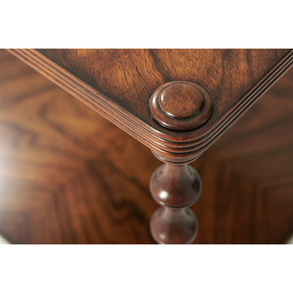Modern Walnut Lamp Table
