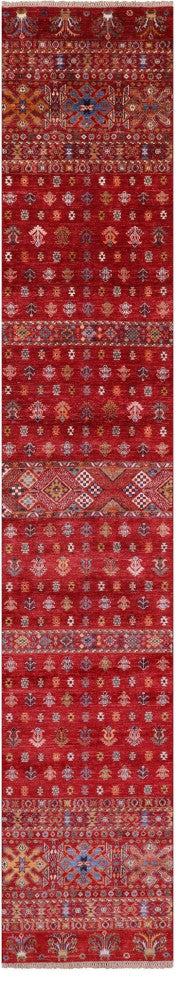 Runner Super Kazak Khorjin Hand Knotted Rug 2' 11" X 15' 8" Q7807
