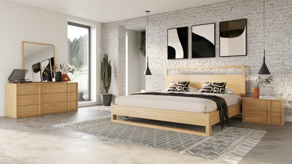 Nova Domus Berlin Modern Natural Oak Bedroom Set, Eastern King