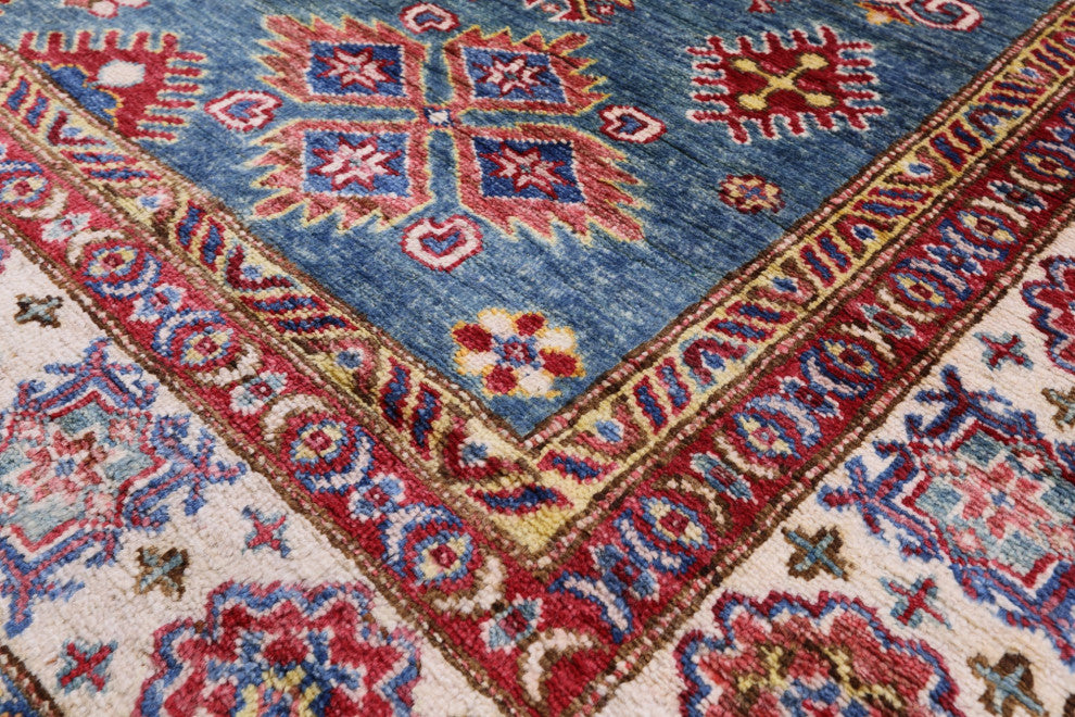 Super Kazak Hand-Knotted Wool Rug 4' 11" X 6' 7" Q7503