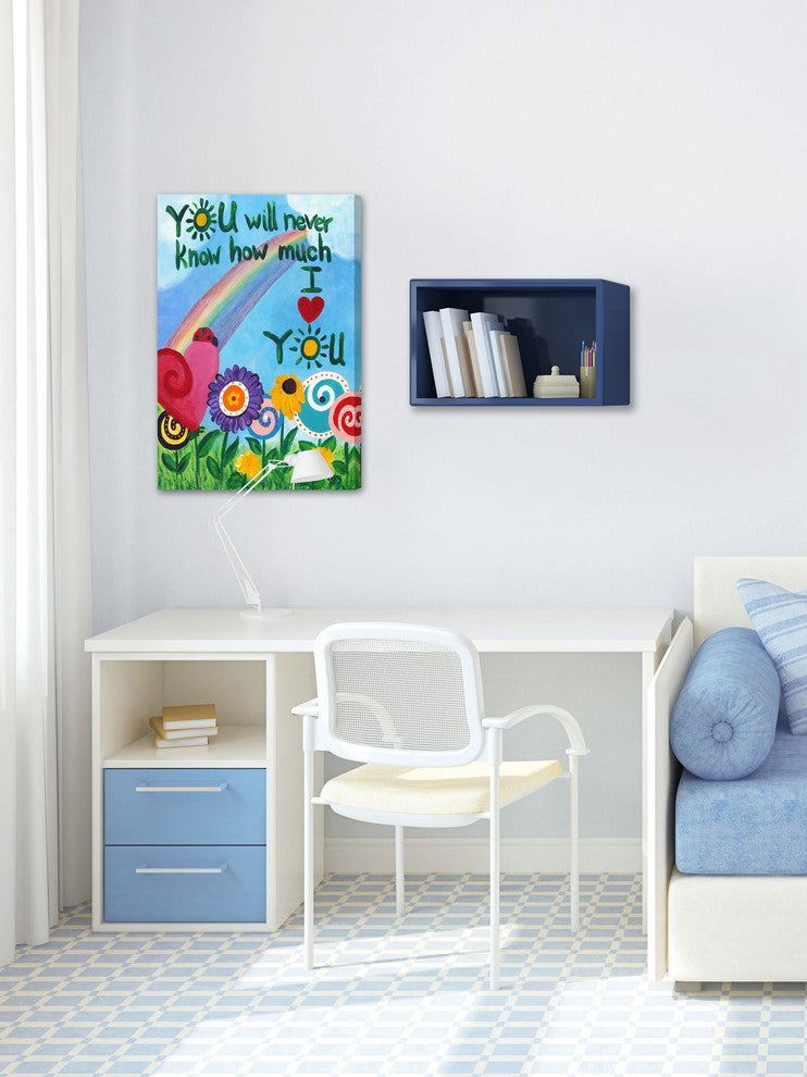 Marmont Hill, "Sunshine Rainbow" by Nicola Joyner Print on Wrapped Canvas, 12x18
