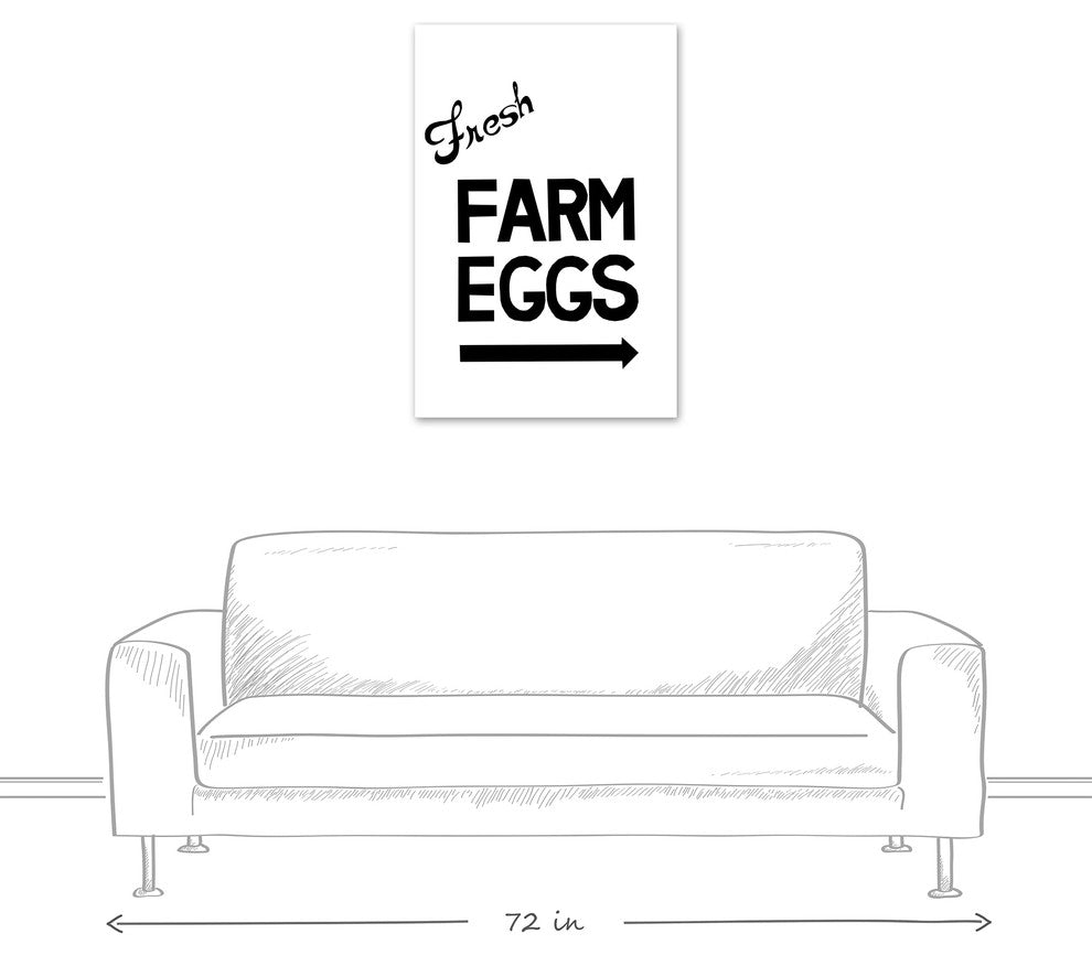 Fresh Farm Eggs 24x36 Canvas Wall Art