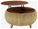 Gallerie Decor Bali Breeze Round Transitional Wood Coffee Table in Natural