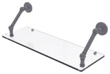 Prestige Skyline 24" Floating Glass Shelf, Matte Gray